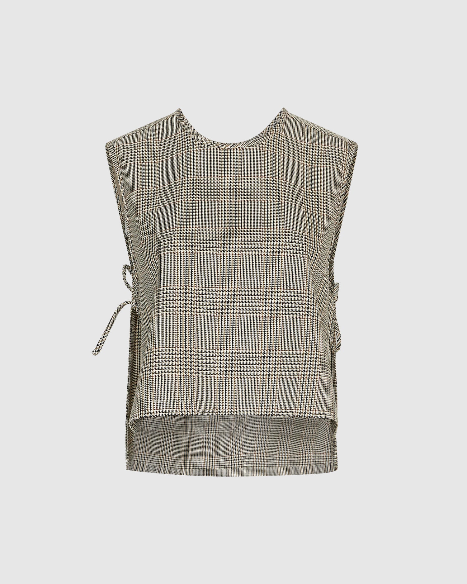 Tie Side Check Tank Top