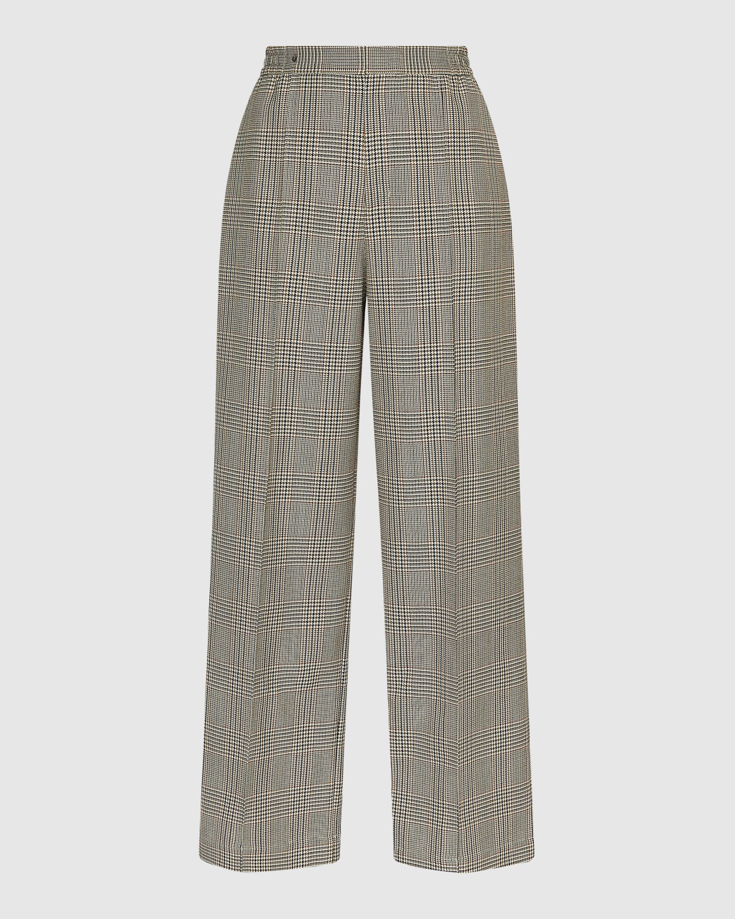Check Straight Leg Trousers