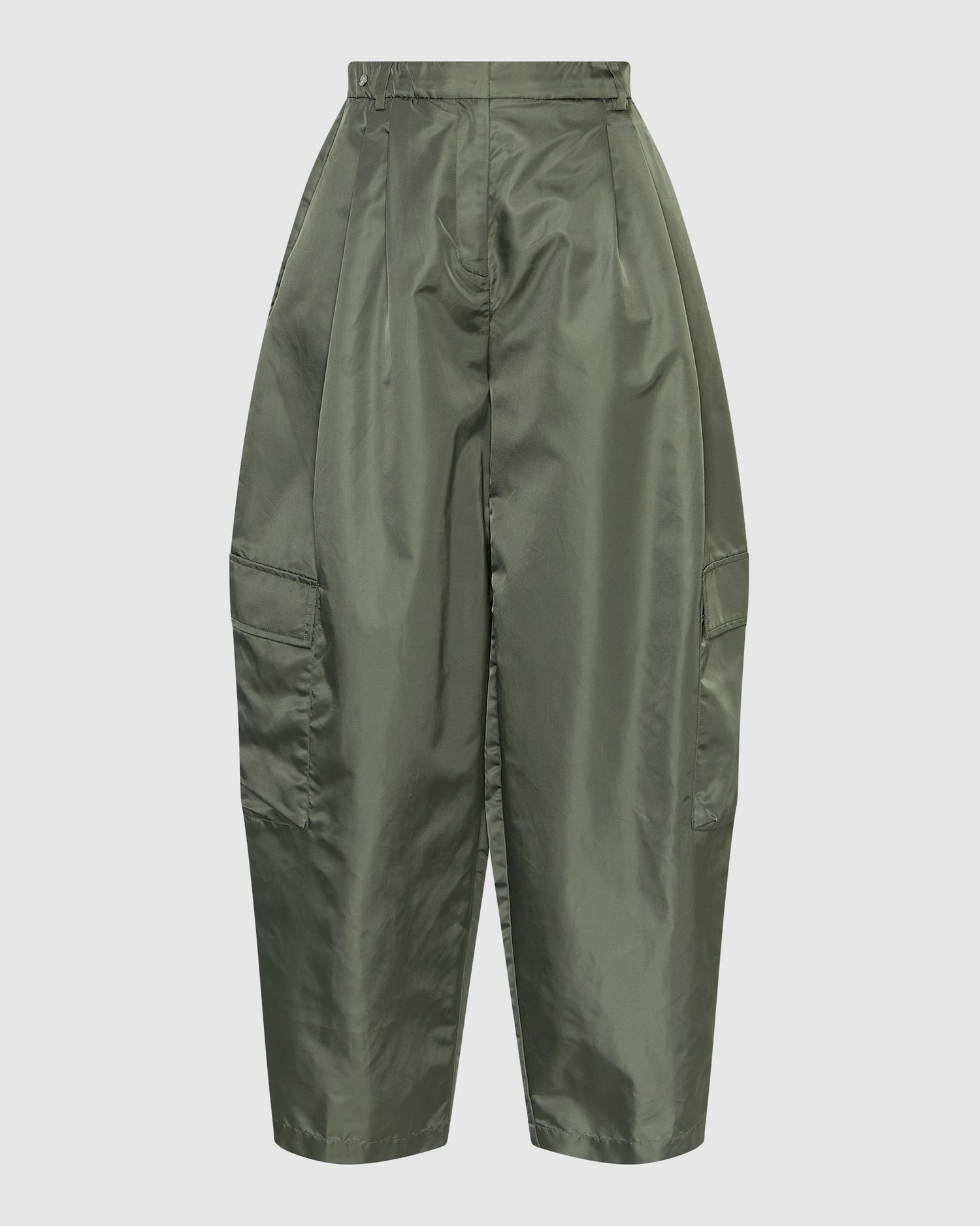 Tapered Barrow Leg Nylon Cargo Trousers