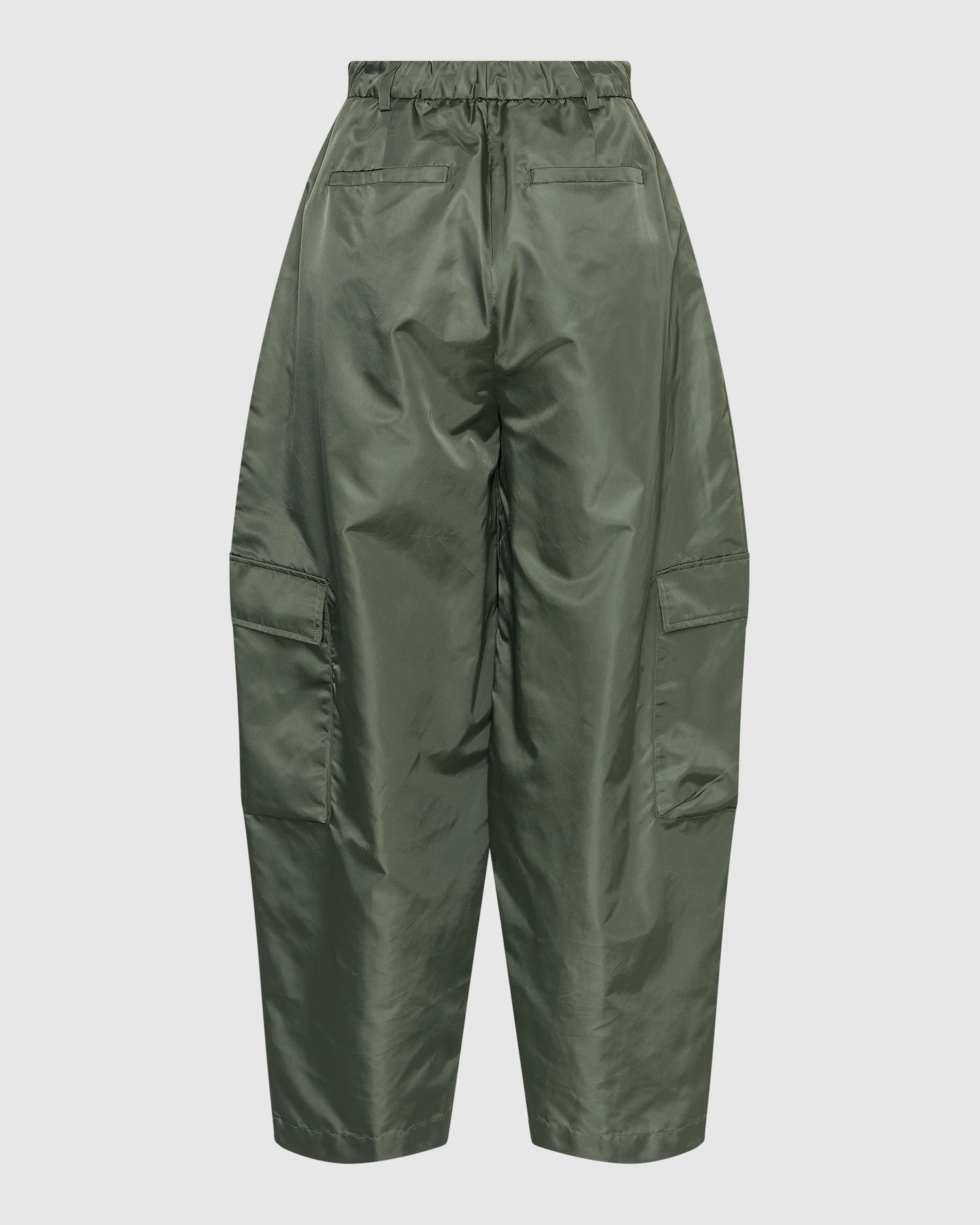Tapered Barrow Leg Nylon Cargo Trousers